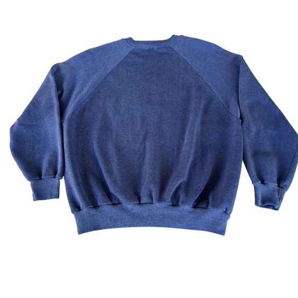 Vintage Jerzees New York Yankees MLB Raglan Crewneck Sweatshirt Large Soft Faded - Picture 3 of 12